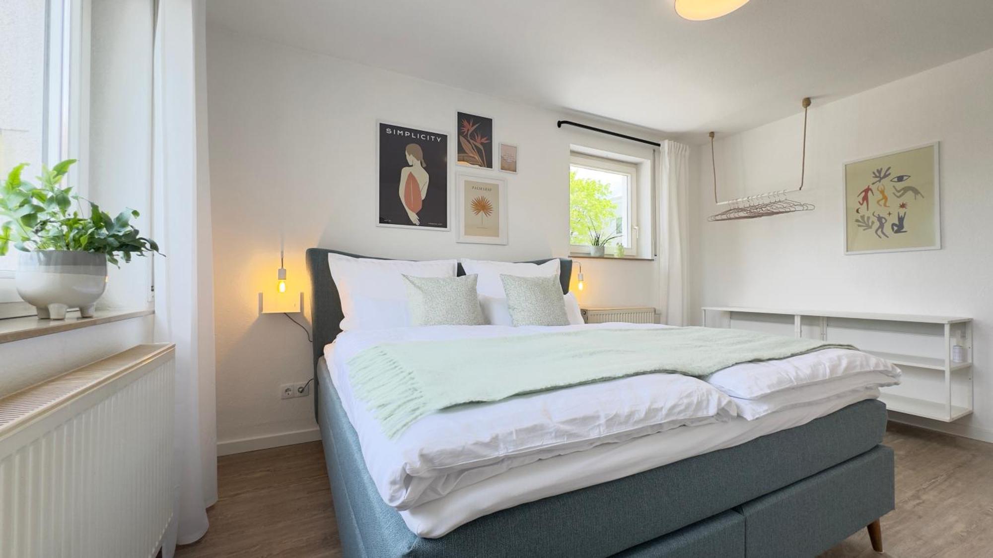 Fewo Am Park - 4P, Boxspringbett, Balkon, Smarttv, Gesundbrunnen, Familienfreundlich Halle  外观 照片