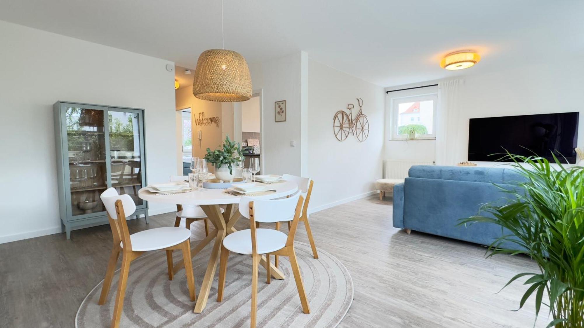 Fewo Am Park - 4P, Boxspringbett, Balkon, Smarttv, Gesundbrunnen, Familienfreundlich Halle  外观 照片
